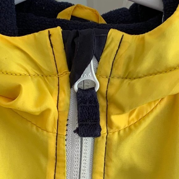 OSHKOSK B'Gosh, Kid's ZipperJacket w/Hood, Navy & Yellow, Size 2T - Picture 5 of 8